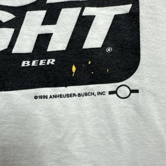 Vintage 90s Bud Light I Love You Man Tee Shirt XL Beer Graphic T-Shirt White - Picture 9 of 13